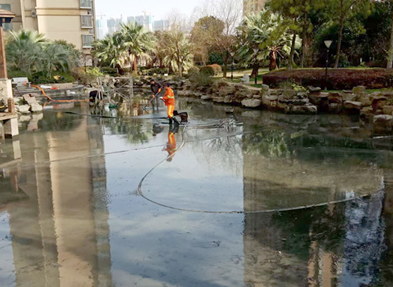 湘西景观池淤泥清理